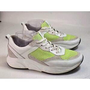 Kennel & Schmenger Womens Sneakers Size 10 White Green Leather Suede Shoes